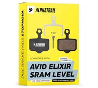 Alphatrail Organic Disc Brake Pads Compatible with Avid Elixir 1-9, SRAM Level T and Level TL Brakes - 1 Pair