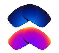 Alphax 2 Pair Polarized Replacement Lenses for Costa Del Mar Reefton - Deep Water+Midnight Sun