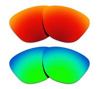 Alphax 2 Pair Polarized Replacement Lenses for Oakley Moonlighter OO9320 - Red+Green