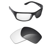 Alphax Adapt Grey Photochromic Non-polarized Replacement Lenses for Maui Jim Peahi MJ202 Sunglasses
