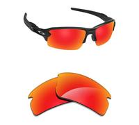 Alphax Polarized Replacement Lenses for Oakley Flak 2.0 XL OO9188 59mm Sunglasses | Glare Reduction | Precision Cutting, Fire Red Mirrored-non-polarized