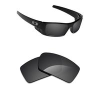 Alphax Polarized Replacement Lenses for Oakley Gascan OO9014 60mm Sunglasses | Glare Reduction | Precision Cutting, Stealth Black, 60 millimeters