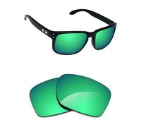 Alphax Polarized Replacement Lenses for Oakley Holbrook XXL Asian Fit OO9487F Sunglasse - Options, Emerald Green Mirrored