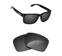 Alphax Polarized Replacement Lenses for Oakley Holbrook XXL Asian Fit OO9487F Sunglasse - Options, Stealth Black