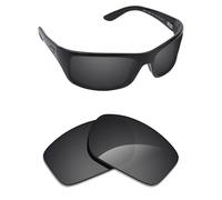 Alphax Stealth Black Elite Polarized Replacement Lenses for Maui Jim Peahi MJ202 Sunglasses