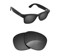 Alphax Transition Replacement Lenses for Ray-Ban Meta Wayfarer RW4008 / RW4012 53mm (Gen 2) Sunglasses | Precision Cutting, Stealth Black, 53 millimeters