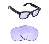 Alphax Transition Replacement Lenses for Ray-Ban Meta Wayfarer RW4008 / RW4012 53mm (Gen 2) Sunglasses | Precision Cutting, Low Light Purple