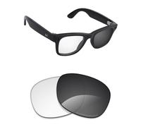 Alphax Transition Replacement Lenses for Ray-Ban Meta Wayfarer RW4008 / RW4012 53mm (Gen 2) Sunglasses | Precision Cutting, Adapt Gray Photochromic, 53MM