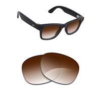 Alphax Transition Replacement Lenses for Ray-Ban Meta Wayfarer RW4008 / RW4012 53mm (Gen 2) Sunglasses | Precision Cutting, Brown Gradient