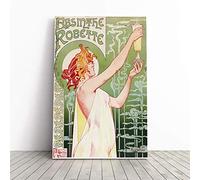 Alphonse Mucha Absinthe Robette Canvas Wall Art Print 24x16 Inch
