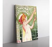 Alphonse Mucha Absinthe Robette Canvas Wall Art Print 30x20 Inch