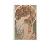 Alphonse Mucha Art Nouveau Classic Art Poster 9 Picture Print Canvas Poster Wall Paint Art Posters Decor Modern Home Artworks Gift Idea 24x36inch(60x90cm)