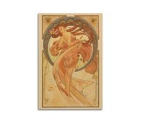 Alphonse Mucha Art Poster Dance Dancer Canvas Wall Art Prints Photo Picture Paintings Room Decor Home Decorative 16x24inch(40x60cm)