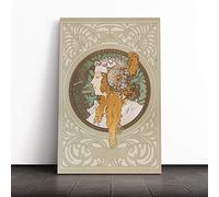 Alphonse Mucha Byzantine Canvas Print | Gallery Wrapped 30mm Frame Wall Art | 20x14 inches | Ready to Hang | Modern Picture | Living Room Bedroom Lounge Office