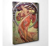 Alphonse Mucha Dance Canvas Wall Art Print 30x20 Inch