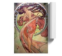 Alphonse Mucha Dance | Unframed Wall Art Print | Ready to Frame Poster | Modern Home Decor Picture | Artwork for Living Room, Bedroom, Kitchen or Office | A1 (59.4x84.1 cm)