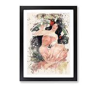 Alphonse Mucha Job Rolling Papers Modern Fc Framed Wall Art Print, Ready to Hang Picture for Living Room Bedroom Home Office Décor, Black A3 (34 x 46 cm)