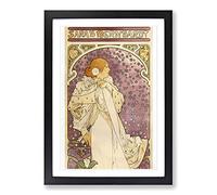 Alphonse Mucha La Dame Aux Camelias Framed Print | A2 Oak Framed Wall Art | Ready to Hang | Modern Nature Picture | Living Room Bedroom Lounge Office
