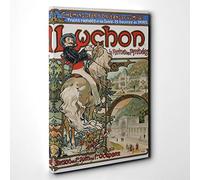 Alphonse Mucha Luchon Canvas Print | Gallery Wrapped 30mm Frame Wall Art | 30x20 inches | Ready to Hang | Modern Picture | Living Room Bedroom Lounge Office