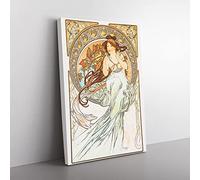 Alphonse Mucha Music Canvas Wall Art Print 30x20 Inch