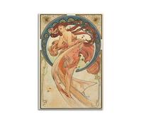 Alphonse Mucha Painter Work Poster Dance-1 Painting On Canvas Wall Art Scroll Picture Print Living Room Walls Decor Homes 20x30inch(50x75cm)