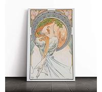 Alphonse Mucha Piece (5) Canvas Print | Gallery Wrapped 30mm Frame Wall Art | 20x14 inches | Ready to Hang | Modern Picture | Living Room Bedroom Lounge Office