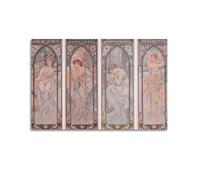 Alphonse Mucha Printed Posters Daily Times for Artworks Canvas Room Aesthetic Wall Art Prints Home Modern Decor 20x30inch(50x75cm)