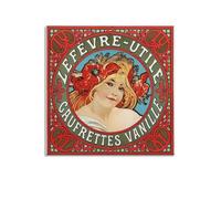 Alphonse Mucha Works (Biscuits Lefèvre-Utile) Modern Fine Art Reprint Hanging Paintings Printed Canvas Art Poster 24x24inch(60x60cm)
