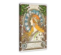 Alphonse Mucha,Zodiac, 1896,art Prints,Vintage Art,canvas Wall Art,famous Art Print Canvas Poster Bedroom Decor Landscape Office Room Decor Gift 12x18inch(30x45cm)