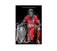 Alphonso Davies Poster Bayern Munich Champion of Europe Art Print Soccer Wall Decor Football Fan Gift Sports Home Decoration Unique Sports Artwork 2020 UEFA Champions Gift 08x12inch Unframed