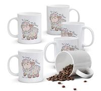 Alphynix 1pc The Lord Is My Shepherd Mug, 11oz Christian Inspirational Coffee Cup with Cute Sheep and Psalm 23:1, Uplifting Gift for Believers