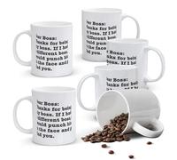 Alphynix Dear Boss, Thanks For Being My Boss, If I Had A Different I Would Punch Him And Find You 11 Ounces Funny Coffee Mug