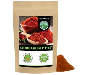 Alpi Nature Cayenne Pepper Powder 125g 4.4 oz, Ground Cayenne Chilli Pepper, Hot Chilli Powder