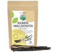 Alpi Nature Madagascar Vanilla Pods 20 pcs, Bourbon Vanilla Pods Madagascar | 15-17 cm Premium Quality Whole Pods for Baking, Extract Making, Essence and Food Flavouring