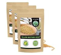 Alpi Nature Mustard Seeds Yellow White 1kg 2.2 lb, White Yellow Mustard Seeds 1-2mm (Pack of 3)