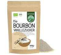Alpi Nature Organic Bourbon Vanilla Sugar 100g 3.5 oz, Premium Blend of Powdered and Raw Cane Sugar with Ground Madagascar Vanilla Beans