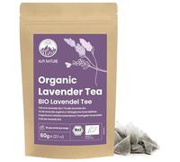 Alpi Nature Organic Lavender Tea, 30 Organic Pyramid Tea Bags 60g 2.1 oz, Pack of 30 Bags of 2g each, Dried Lavender Buds