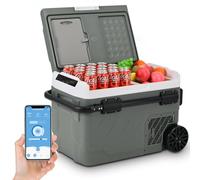 Alpicool 40L Car Refrigerator with APP Control 12V Fridge Freezer, Dual Zone Electric Cooler Box Portable Refrigerator for Car 12V/24V 100-240V(-20℃-20℃) Portable Fridge for Camping Car Trip