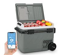 Alpicool 49L Car Refrigerator with APP Control 12V Fridge Freezer, Dual Zone Electric Cooler Box Portable Refrigerator for Car 12V/24V 100-240V(-20℃-20℃) Portable Freezer for Camping Car Trip