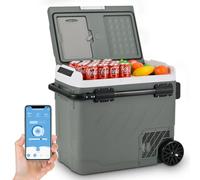 Alpicool 58L Car Refrigerator with APP Control 12V Fridge Freezer, Dual Zone Electric Cooler Box Portable Refrigerator for Car 12V/24V 100-240V(-20℃-20℃) Portable Fridge for Camping Car Trip
