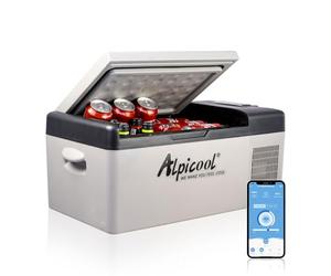 Alpicool C15 15L Compressor Car Fridge Freezer, Portable DC 12v Camping Refrigerator