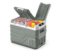 Alpicool Car Refrigerator Portable Freezer 31L, 12V Fridge Freezer Dual Zone Electric Cooler Box for Car 12V/24V 100-240V(-20℃-20℃) Portable Fridge for Camping Car Trip Picnic