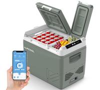 Alpicool KLS48 39L Compressor Car Refrigerator with APP Control, 2026NEW Dual Zone Portable Camping Fridge DC 12V Freezer for Caravans, Campervan, Truck, Boat, -20℃ to 20℃, with Ice Box, Green