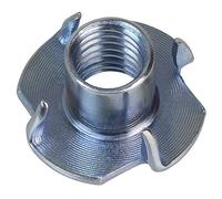 ALPIDEX 100 pcs M10 T Nuts 13 mm Zinc Plated 4 Pronged Tee Nut Threaded Inserts for Wood Furniture Fixing