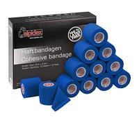 ALPIDEX 12 Rolls Cohesive Bandage 5 cm x 4,5 m Self Adhesive Blue