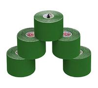 ALPIDEX 5 Rolls Kinesiology Tape Many Colors 5 m x 5 cm Application Examples E- Book Skin Friendly Muscle Support Elastic Strapping Tape, Colour:green