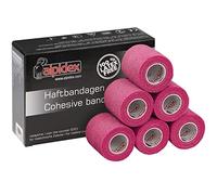 ALPIDEX 6 Rolls Adhesive Bandage 5 cm x 4.5 m Cohesive Self Adhesive Elastic Pet Bandages Fixation Tape Sport Vet Wrap Tape Horses Dogs Humans, Colour:Pink