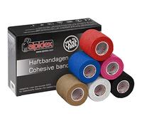 ALPIDEX 6 Rolls Adhesive Bandage 5 cm x 4.5 m Cohesive Self Adhesive Elastic Pet Bandages Fixation Tape Sport Vet Wrap Tape Horses Dogs Humans, Colour:Assorted Colours