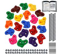 ALPIDEX Children's climbing holds, load capacity up to 200 kg, Mounting material included, different quantities multicolored - 20 pieces