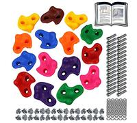 ALPIDEX Children's climbing holds, load capacity up to 200 kg, Mounting material included, different quantities multicolored - 15 pieces
